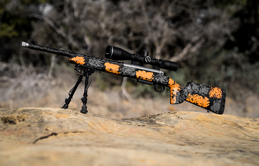 Orange Camo Bolt Action Rifle